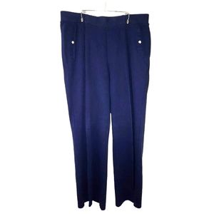Lauren Ralph Lauren Pull On Elastic Waist Blue *Tailored* Dress Pants Size 3X